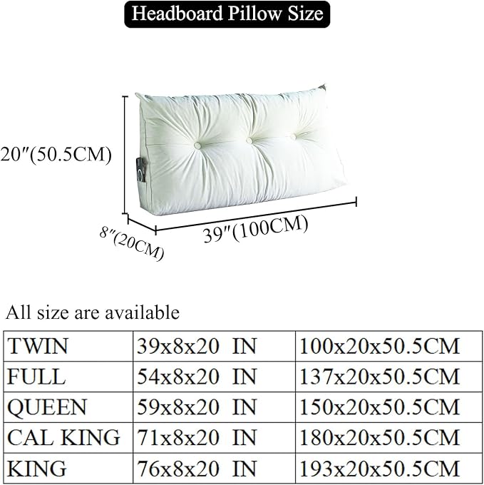 SAMTY Triangular Wedge Pillow headboard Twin XL Size - Image 2