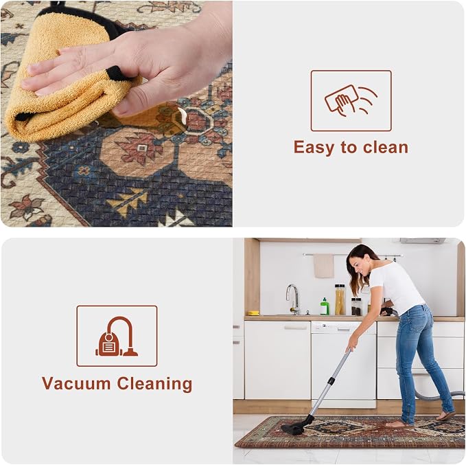 KIMODE Anti Fatigue Mat for Kitchen Floor, Boho Oriental Kitchen Rug, Non Slip - Image 6