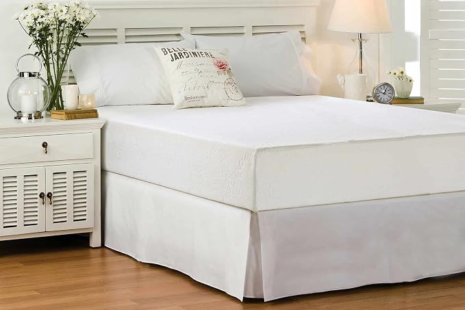 Queen Size Bed Skirt 600 TC Egyptian Cotton 16 Inch Drop Easy Fit by WHITECOTTONWORLD