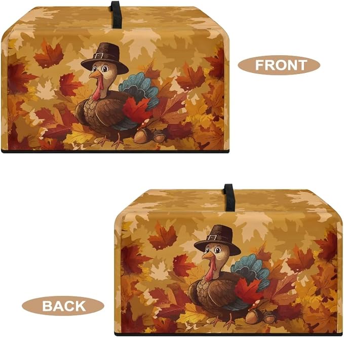 Microwave Oven Dust Cover, Thanksgiving Turkey Waterproof Polyester Dust Cover - Image 5