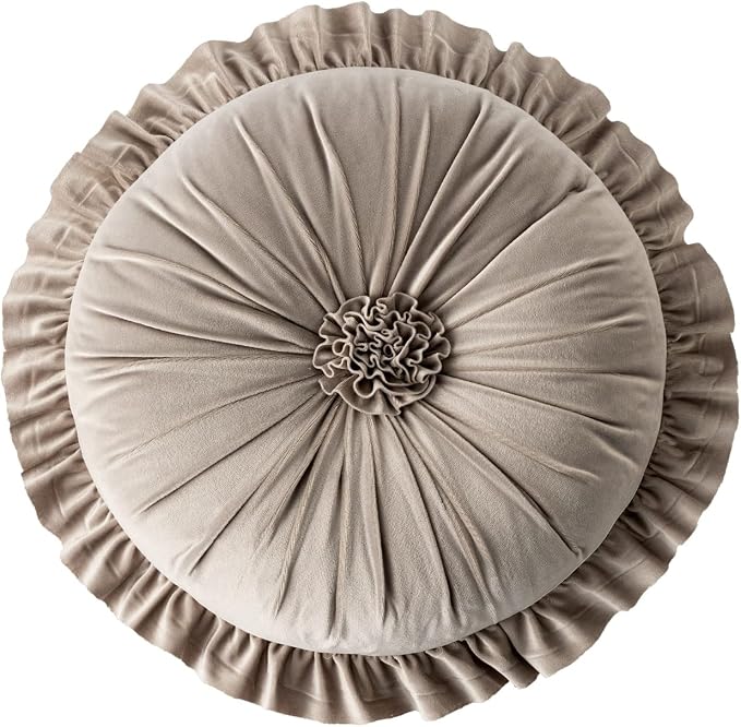 S SSOY Velvet Round Pillow by S_SSOY