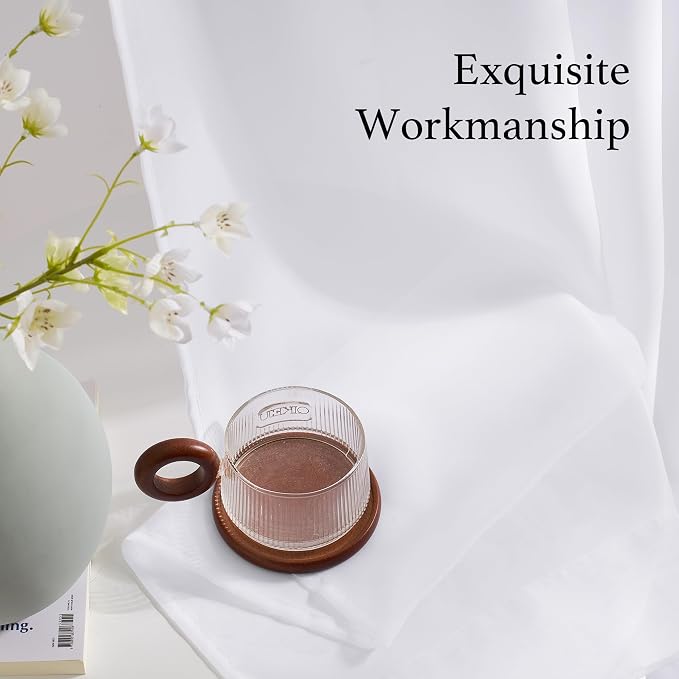 NICETOWN White Sheer Curtains 96 inches Long - Image 4