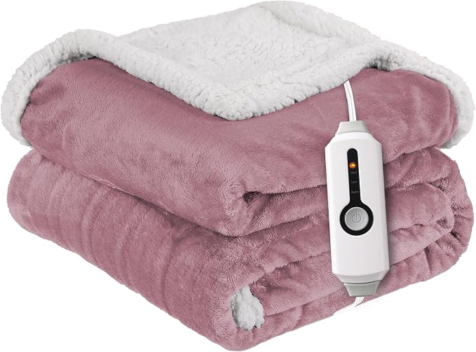 Electric Heated Blanket Throw Size 50"x60" by RALYSUN