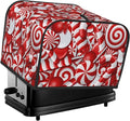 Red And White Christmas Candy Canes 4 Slice Toaster Cover, Waterproof Toaster by Unknown