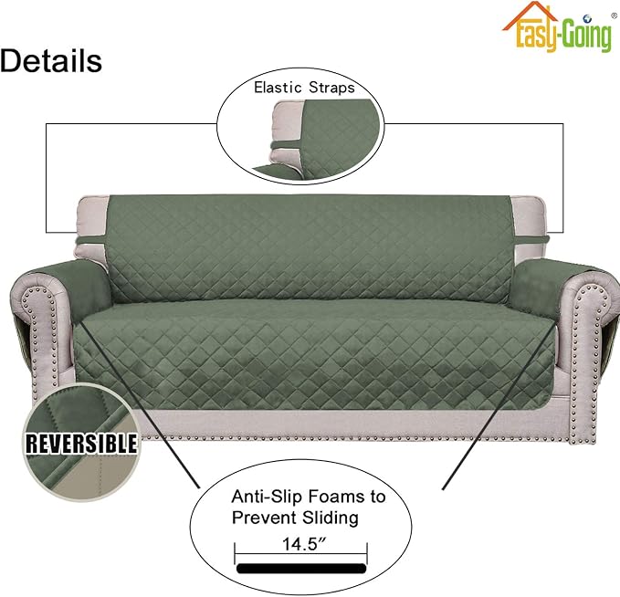 Easy-Going Chair Sofa Slipcover Reversible Sofa Cover Water Resistant Couch - Image 3