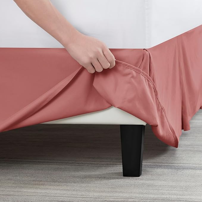 Nestl Pink Clay Twin XL Bed Skirt - Image 5