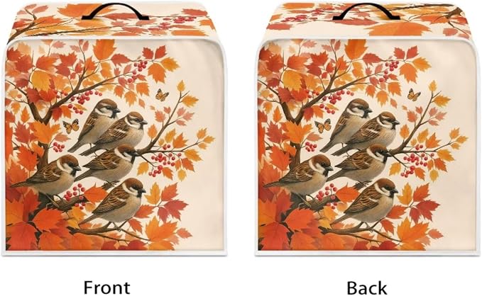 Coffee Maker Cover with Handle Maple Cardinal Dust Protection Washable Foldable - Image 2