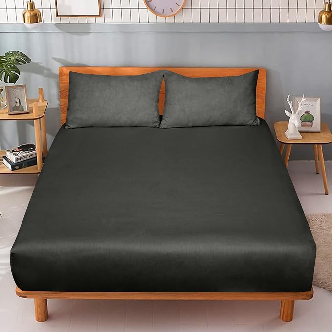 ROYALE LINENS 300 Thread Count 100% Long Staple Combed Cotton Fitted Sheet Full - Image 9