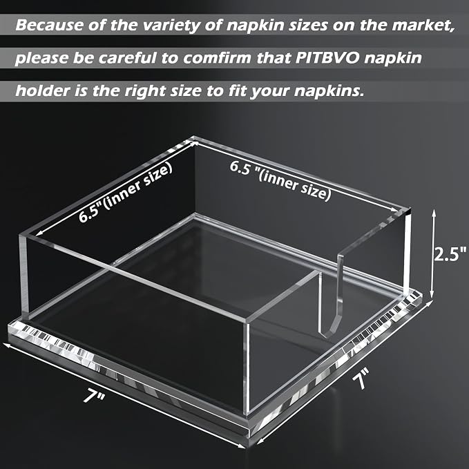 Napkin Holder for Table, Acrylic Napkin Paper Towel Holder for Kitchen - Image 4
