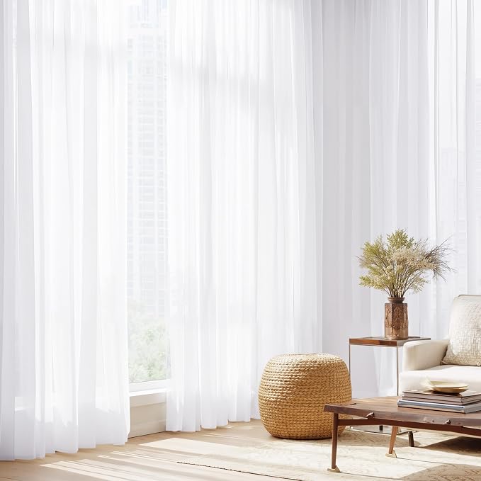 NICETOWN White Sheer Curtains 96 inches Long - Image 8