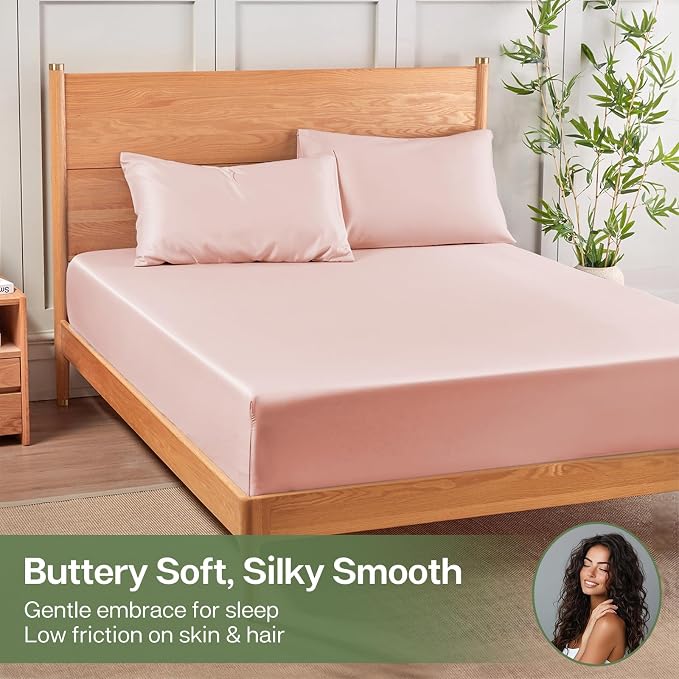 MR&HM Full Fitted Sheet Only, Ultra-Soft Rayon Derived from Bamboo & Polyester - Image 4