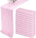 12 Pack 13Ft Cheesecloth Table Runner 35x157 Inch Boho Gauze Table Runner by Fivenl