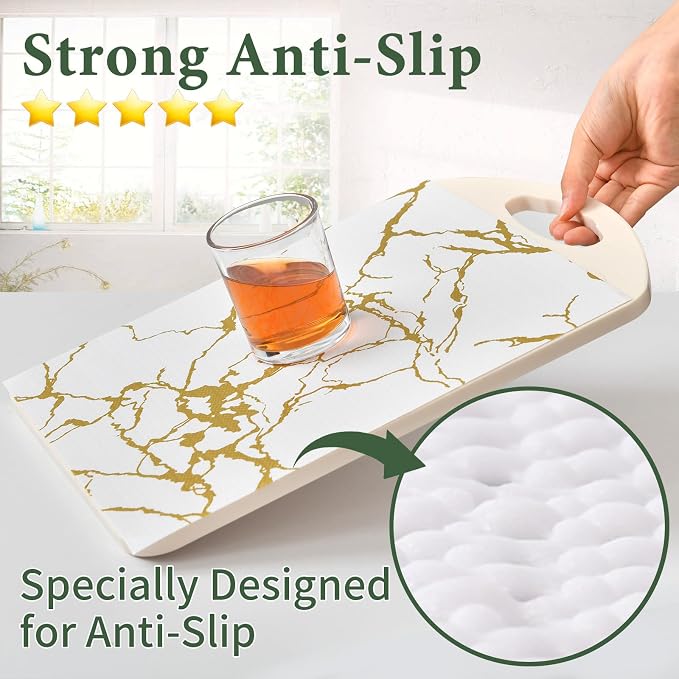 Drawer and Shelf Liner for Kitchen Cabinet Non Slip Waterproof Shelf Paper 17.5 - Image 2