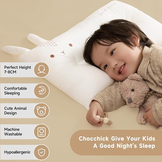 Choc chick Toddler Pillow, 20X12inches Machine Washable 100% Cotton Pillowcase - Image 3