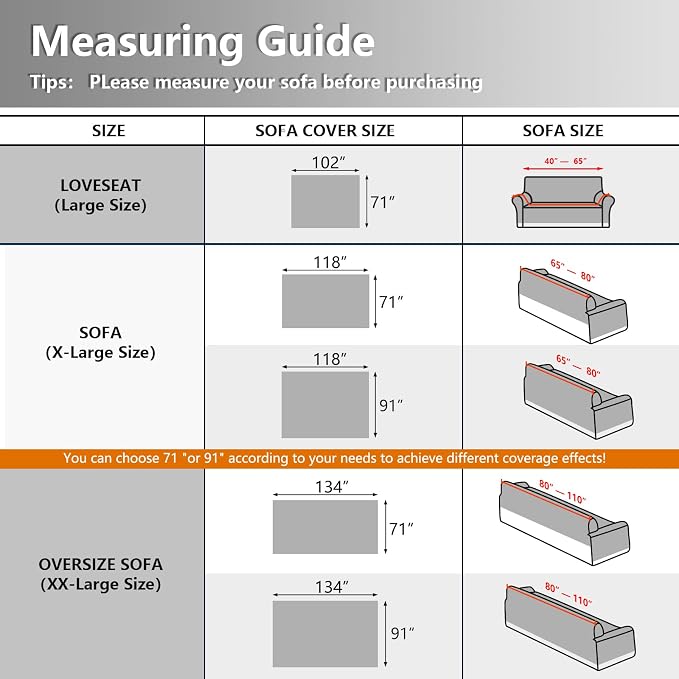 MEETSKY Couch Covers for 3 Cushion Couch Sofa Covers Washable Couch Cover - Image 3