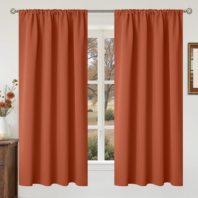 BGment Terracotta Blackout Curtains by BGment