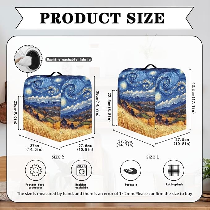 Blue Starry Night Print Mixer Cover Dust Covers - Image 6