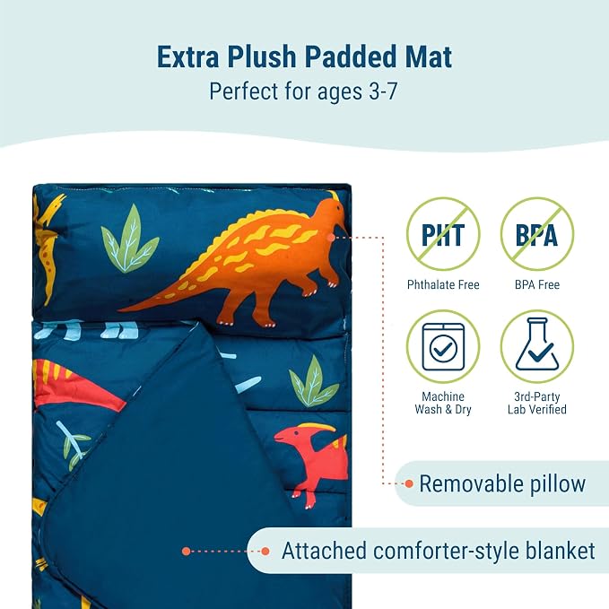 Wildkin Kids Microfiber Nap Mat – Soft Sleep Mat - Image 3