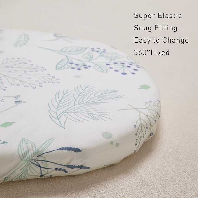 Gllquen Baby Bassinet Sheets 4 Pack, Breathable Cozy Fitted Mattress Sheet - Image 3