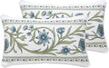 ISAENNE Design Fresh Linen Lumbar Throw Pillow Covers 12"x20" Pack of 2 by Isaennehomedecoration