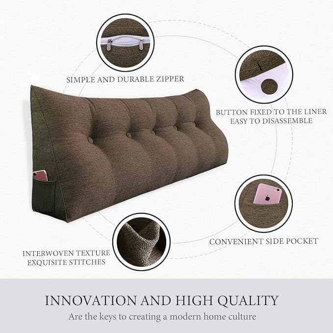 Wedge Headboard Pillow Dorm Room Reading Pillow Back Support - Image 5