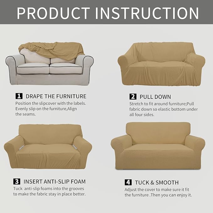 Easy-Going Stretch Oversized Sofa Slipcover 1-Piece Sofa Cover Furniture - Image 8