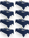 Pureegg Rectangle Table Cloth 60" x 84" – 8 Packs, Durable Polyester Tablecloth by Pureegg