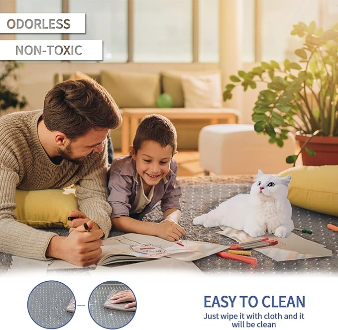 Amyracel Chair Mat for Carpet, Easy Glide Plastic Floor Mat for Office Chair on - Image 4