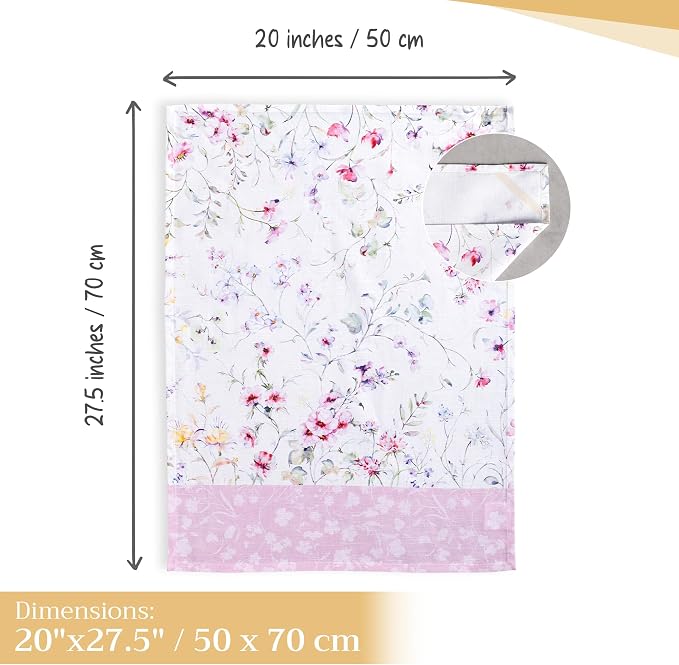 Maison d' Hermine Kitchen Towels Set of 3 100% Cotton 27.50" x 20" Reusable - Image 4