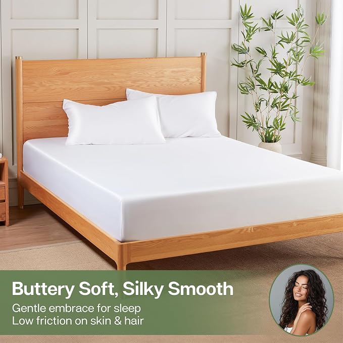 MR&HM California King Fitted Sheet, Ultra-Soft Rayon Derived from Bamboo & - Image 4