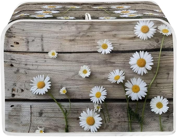 Old Wooden Daisy Printed Appliance Cover by Baxinh