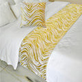 The HomeCentric King/Queen/Twin Yellow & Grey Decorative Bed Runner Full by TheHomeCentric