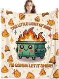 Dumpster Fire Funny Blanket, This Little Light of Mine Funny Throw Blankets by Unknown