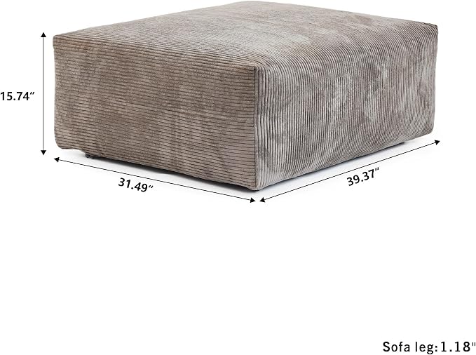 JACH 39.37" Oversized Ottoman Seater - Image 3