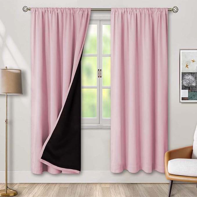 BGment 100% Blackout Curtains for Bedroom 72 Inch Long, Full Room Darkening by BGment