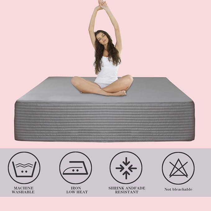 Queen Bed Skirt-Box Spring Cover - Image 4