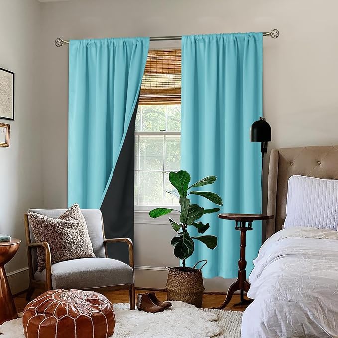 BGment 100% Blackout Curtains for Bedroom 84 Inch Length, Full Room Darkening - Image 2