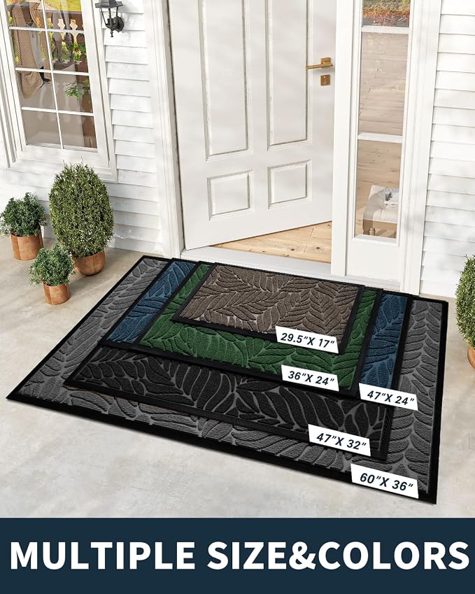 Yimobra 36x24 Large Door Mat Outdoor Indoor, All-Season Waterproof Door Mat - Image 2