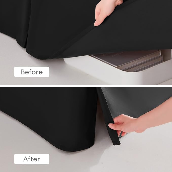 SONIVE Twin Bed Skirt, Classic Tailored Easy Fit Brushed Microfiber Skirts - Image 4