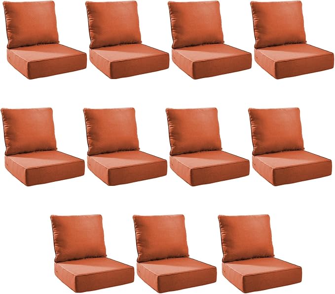 Outdoor Cushion Set for Furniture Patio Furniture, UV Resistant, Water Resistant by PLANNTONNEO
