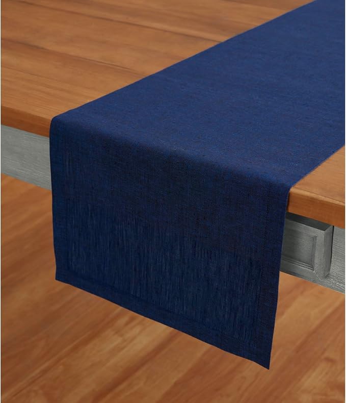 Solino Home Linen Royal Blue Table Runner 72 Inches Long by SolinoHome