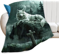 Christian Wolf Throw Blanket by citari