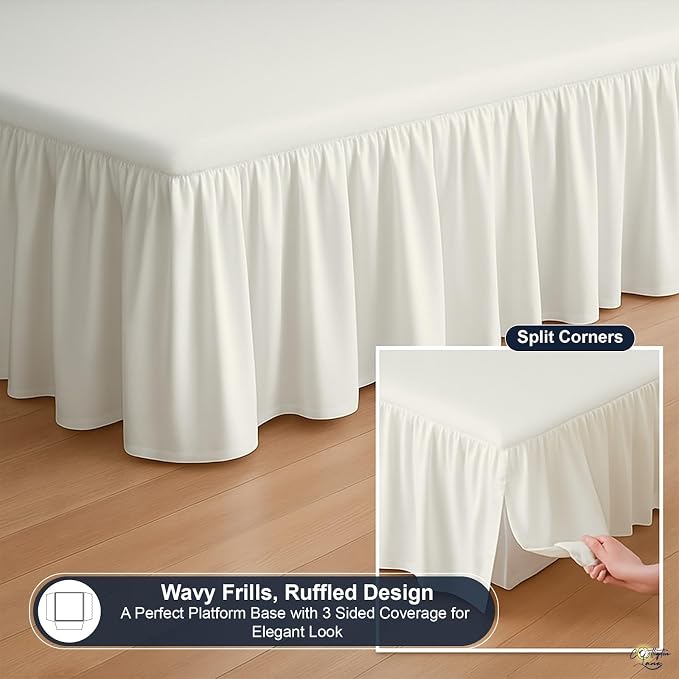 Cottington Lane Ruffled Bed Skirt King Size - Image 7