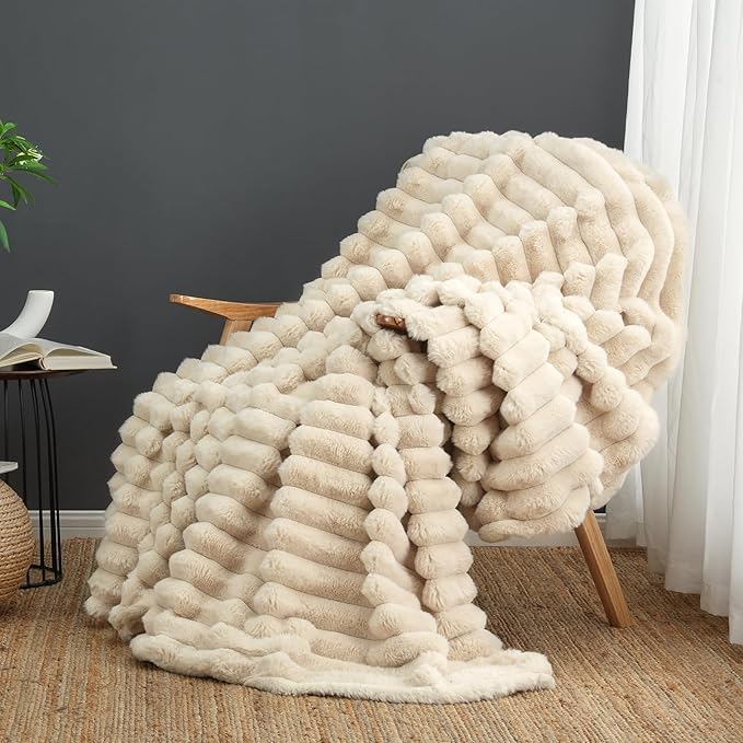Cozy Bliss Faux Fur Throw Blanket by CozyBliss