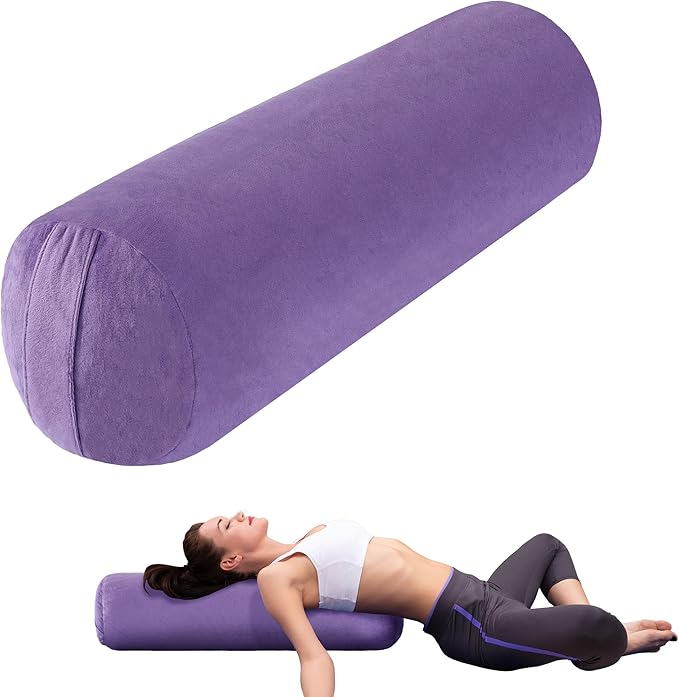 MABOZOO Round Yoga Pillow, Cylindrical Yoga Bolster Pillow by MABOZOO
