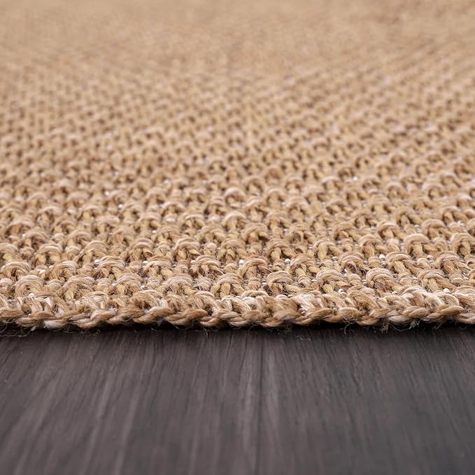 Easy Jute Runner Rug 2x7 Indoor Outdoor Natural Rugs Solid Fiber Rug Woven Area - Image 9
