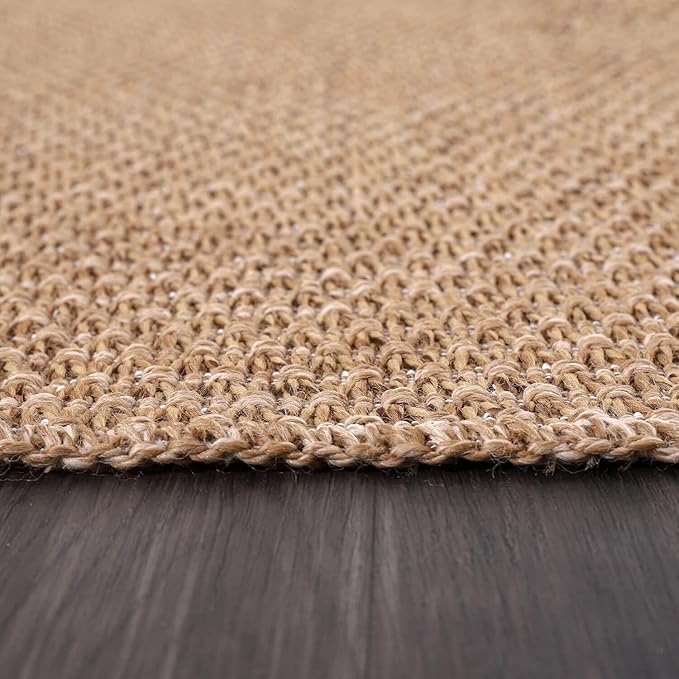 Easy Jute Rug 6x9 Indoor Outdoor Natural Rugs Solid Fiber Rug Woven Area Rug - Image 10
