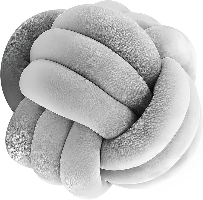 Knot Ball Pillows, Round Throw Pillow Cushion Home Decoration Soft Plush Pillow by KEBAIHUA