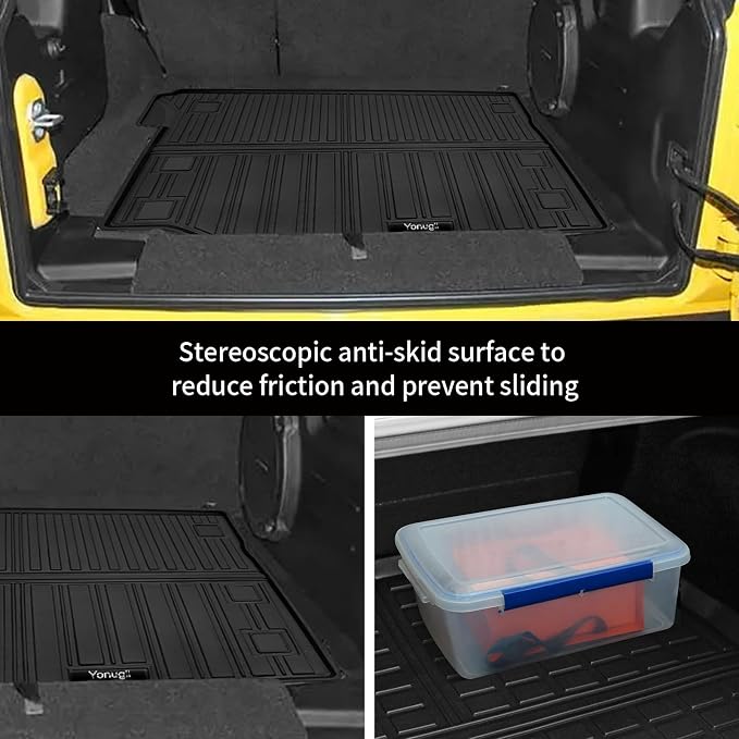 Custom for 2018-2025 2026 Jeep Wrangler JL 4 Door Accessories Cargo Mats Trunk - Image 2