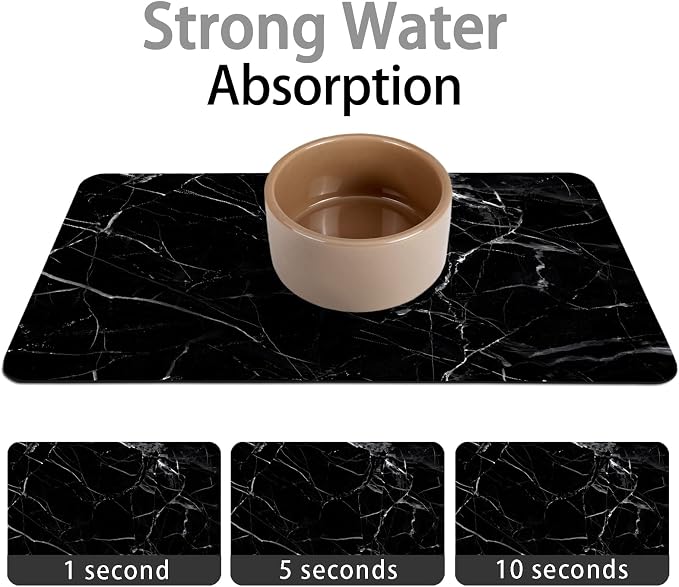 Dog Food Mats for Floors Absorbent, Pet Cat Food Mat - Image 2